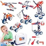 Building Toys Kits 152 Piece STEM Toys Erector Set for Boys Creative Construction Engineering Fun Educational Building Blocks Set for Boys and Girls Ages 6 7 8 9 10 11 12 Year Old, Best Toy Gift