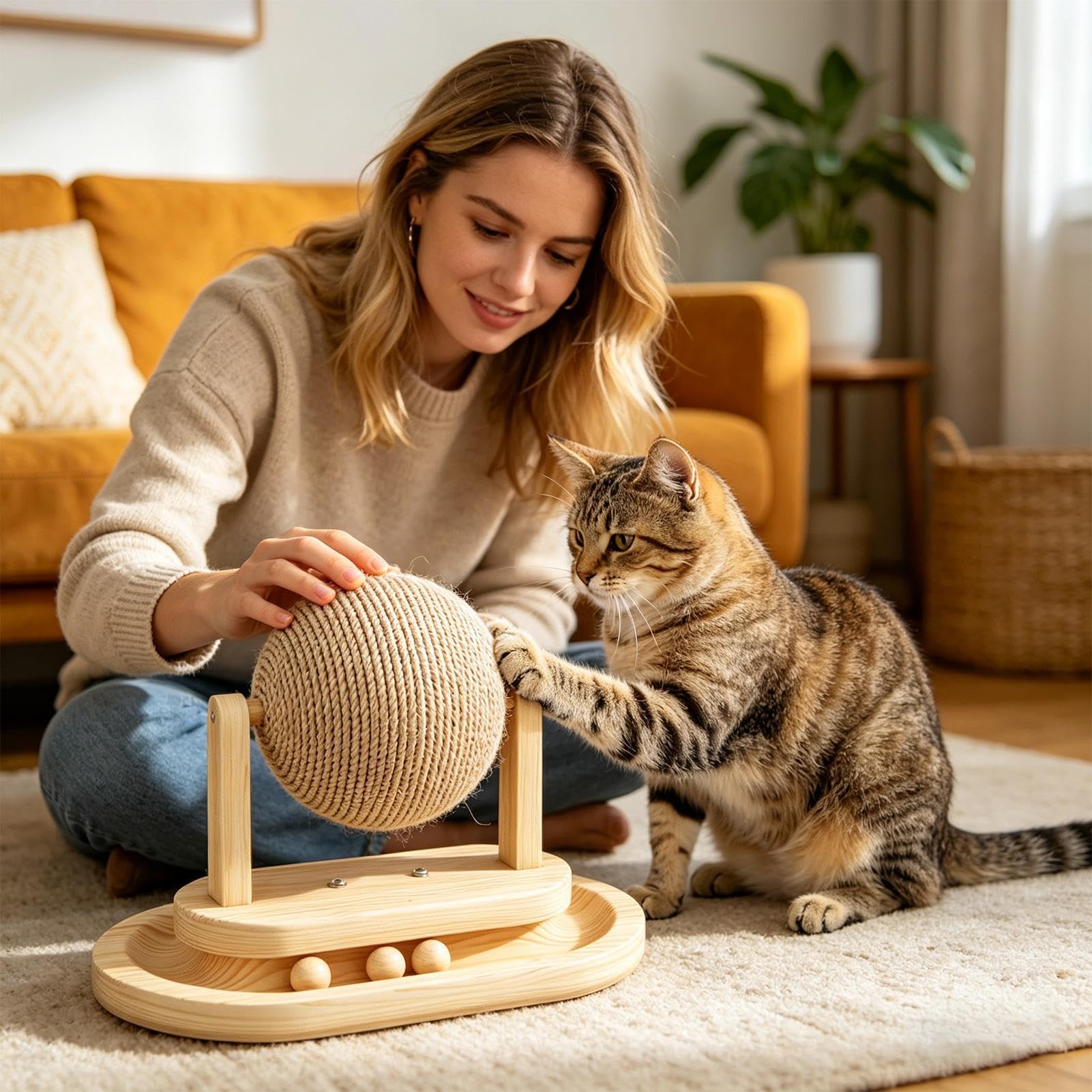 Boule À Griffes Pour Chats D'Intérieur Divertissement Pour Chiot