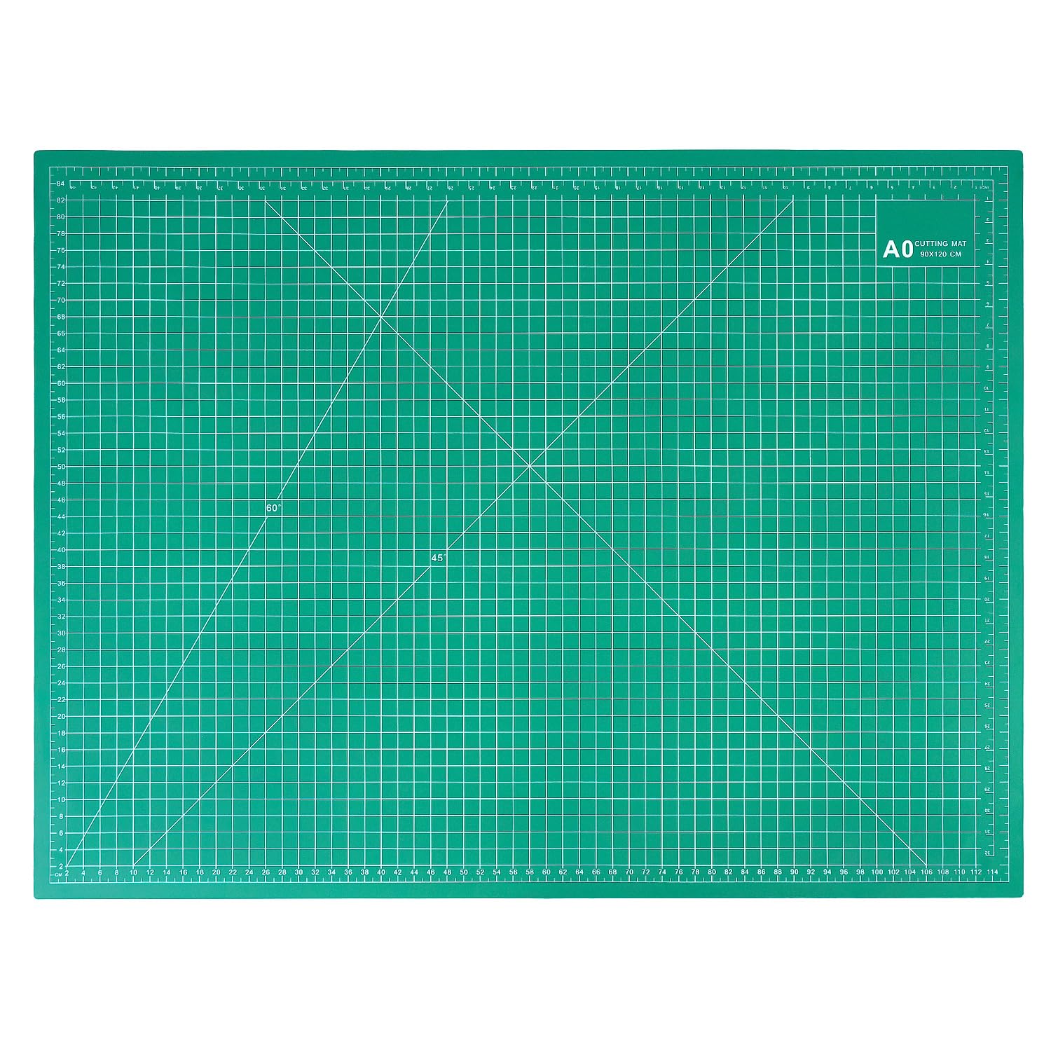 QWORK® Base de Corte A0, verde, tablero de corte artesanal, 120 x 90, tapete de corte autorreparable, para coser, crear álbumes de recortes, acolchar