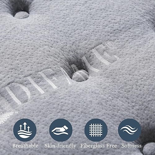 Miniatura 7 de Colchón King de 12 pulgadas, colchón híbrido de lujo tamaño King en una caja, soporte extra mejorado, alivia el dolor de espalda y cintura, sueño