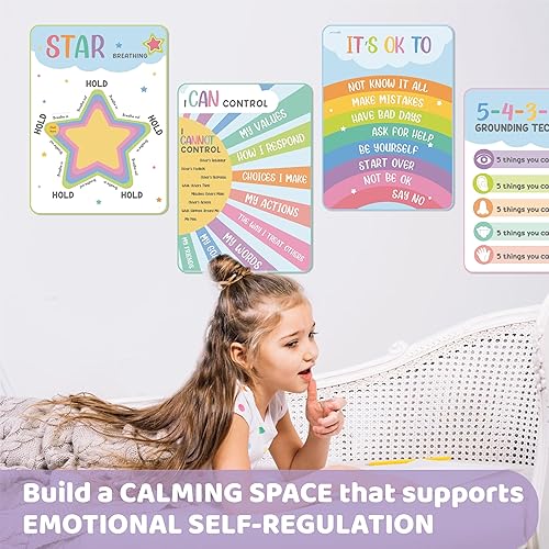 Miniatura 7 de jackinthebox Póster de esquina calmante con estrellas incrustadas en lámina dorada  Póster educativo para el aula  Suministros de esquina para