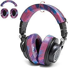 WC PadZ and Silicone BandZ Bundle Pack for ATH M Series Headphones | Replacement Earpads and Silicone Headband Cover | Speed Racer