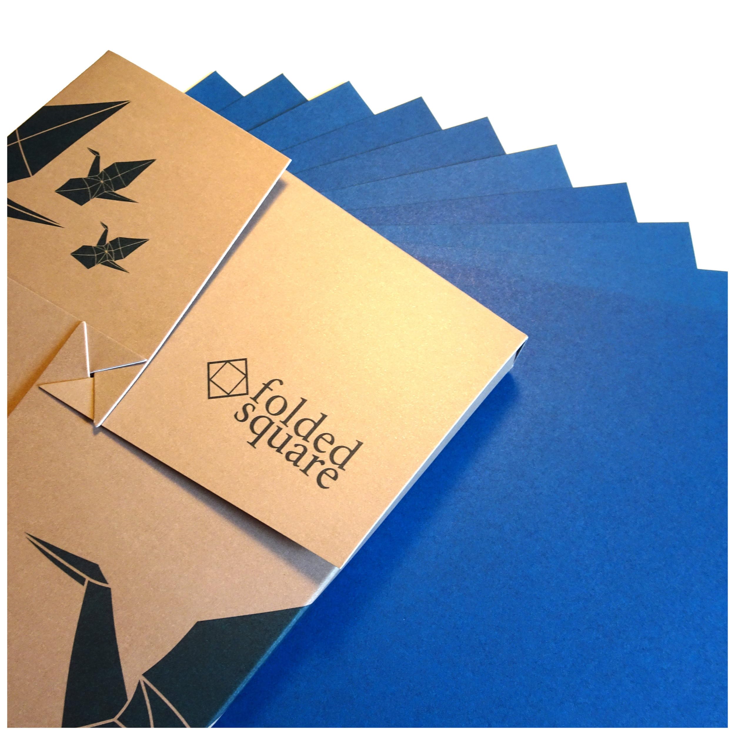 Deep Blue Origami Paper | 100 Sheets, 15cm Square
