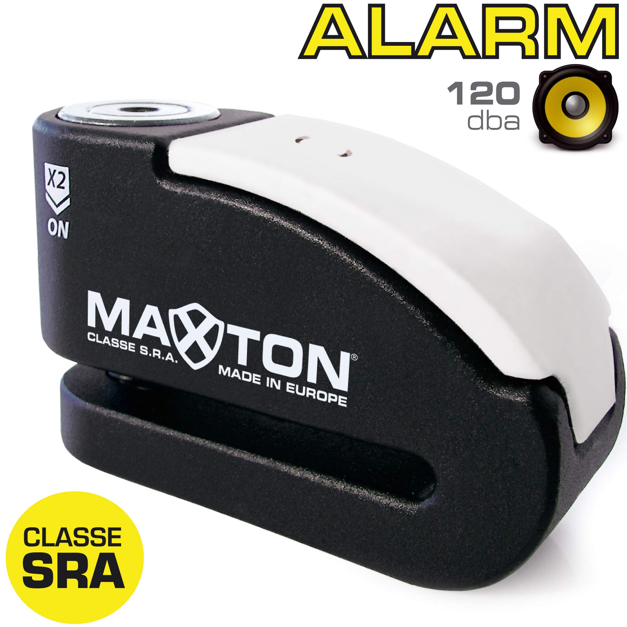 Antifurto bloccadisco + allarme MAX15 approvati SRA Max-ton