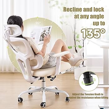 ✨人間工学　腰サポート✨　白　デスクチェア　ゲーミングチェア　オフィスチェア Amazon.co.jp: HLIFE オフィスチェア デスクチェア 人間工学