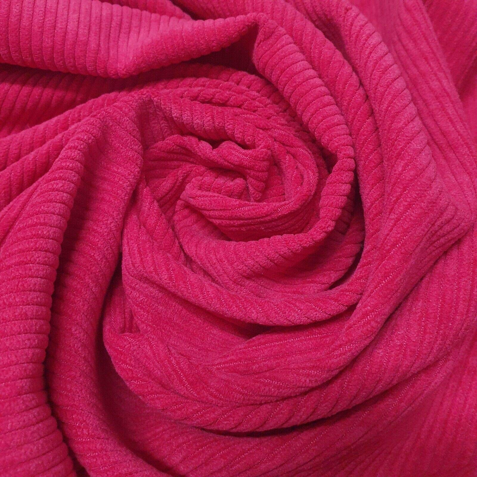 1/2 Metre – Rose Clair – 100% Coton Italien Aiguille Cordon Tissé En Velours Côtelé Tissu Doux De Couture D'ameublement Mince Cordon à Rayures Toucher Velouté 150 Cm/152,4 Cm Largeur