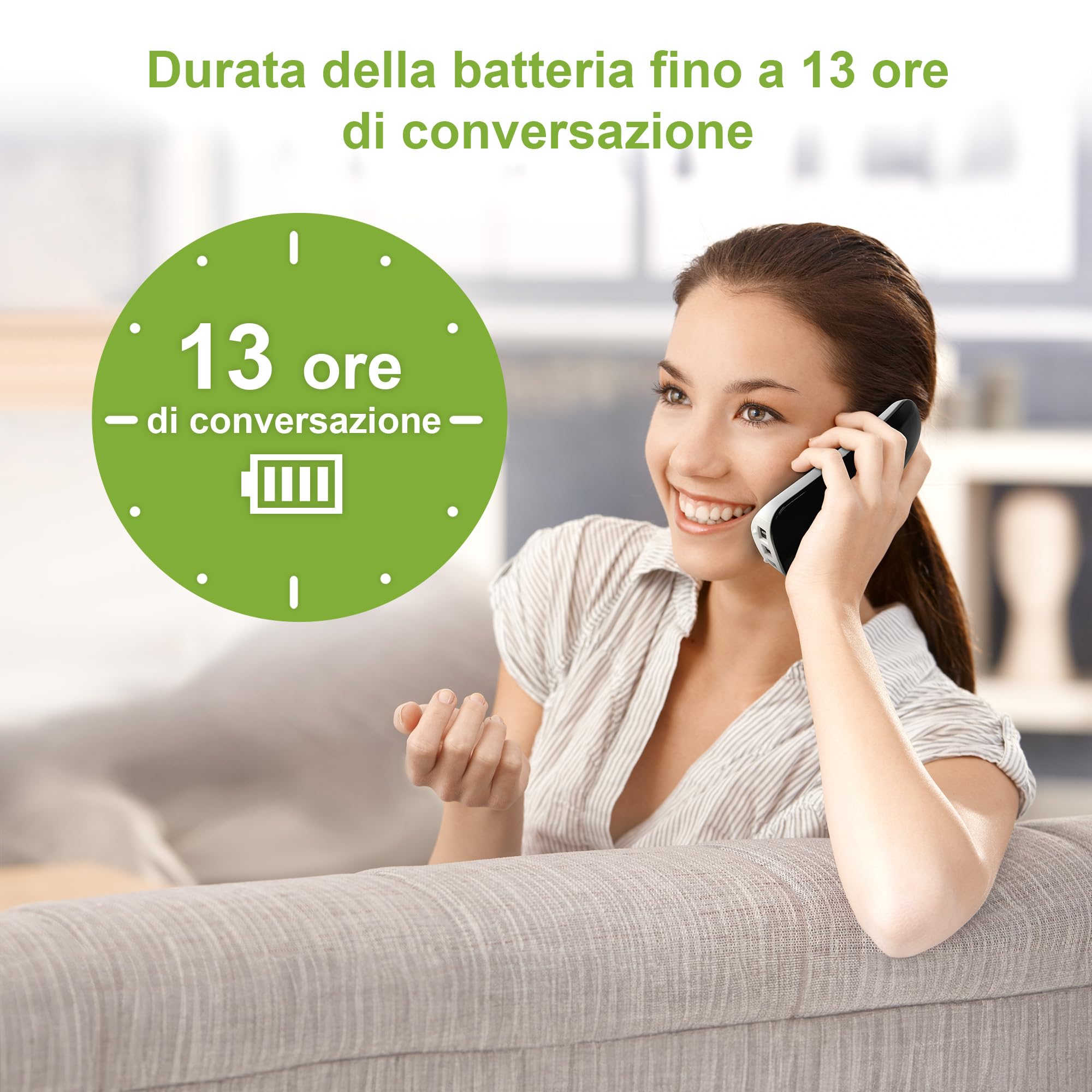 VTech CS1500 Telefono Cordless Casa DECT con vivavoce, Telefono fisso casa per anziani, doppia ricarica, blocco chiamate, identificatore di chiamata, display retroilluminato e tastiera, modalità ECO