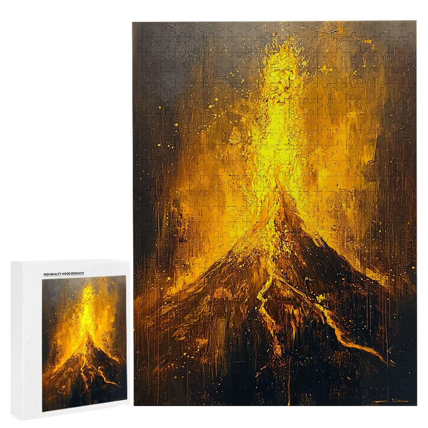 Puzzle 5000 elementów dla dorosłych puzzle dla dorosłych 5000 elementów puzzle wymagające i drażniące mózgi edukacja gra dla całych prezentów dla mężczyzn, motyw puzzli: (Erupcja wulkaniczna) h-460