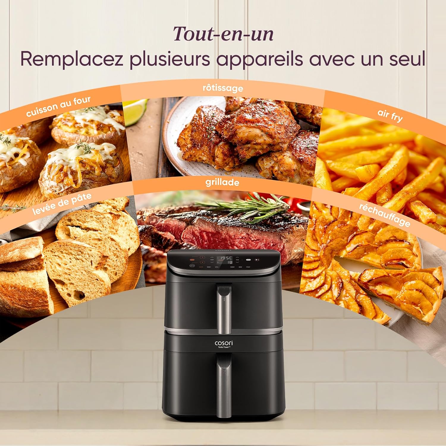 COSORI Turbo Tower Pro 10.8L, Air Fryer Vertical - vue 3