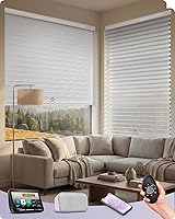 Vista 20 de Graywind Persianas motorizadas Shangrila más anchas compatibles con Alexa Google Control remoto recargable, filtro de luz inteligente, persianas