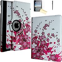 Vista 1 de Funda para iPad 2 (2011)/iPad 3 (2012)/iPad 4 (2012), soporte giratorio Smart Case Cover Magnetic Auto Wake Up/Sleep para A1395 A1396 A1397 A1403