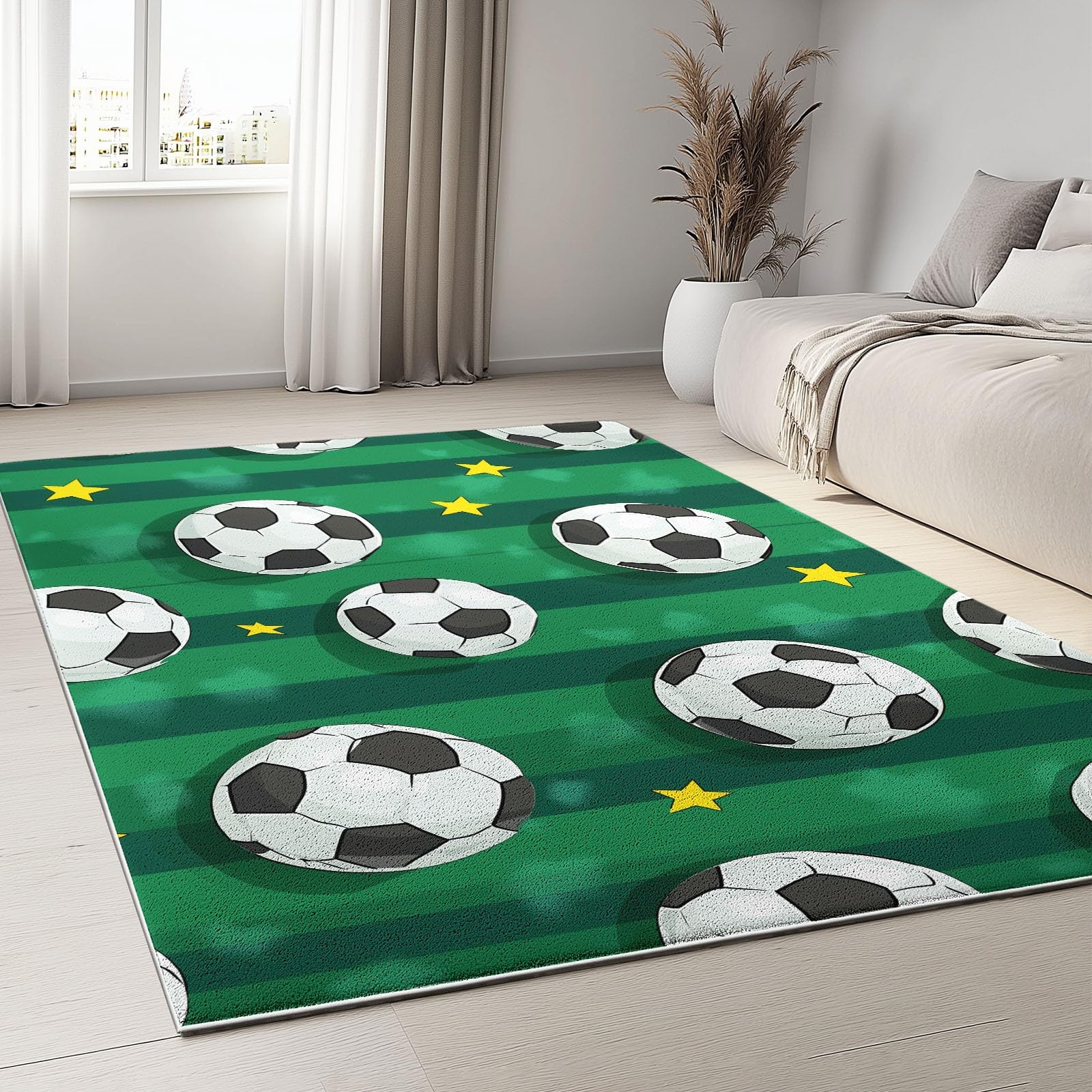 Tapis enfant football antidérapant pour sécuriser la chambre et le salon