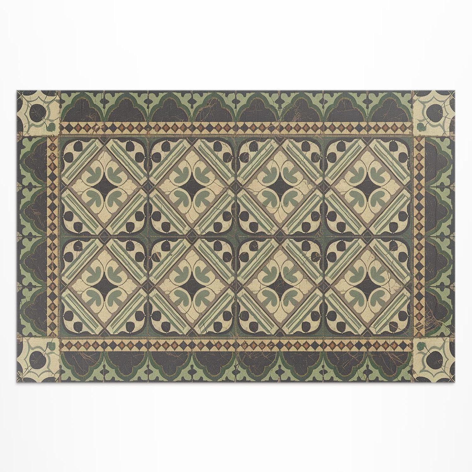 Tapis vinyle extérieur 80x120 étanche pour masquer les défauts de sol du balcon