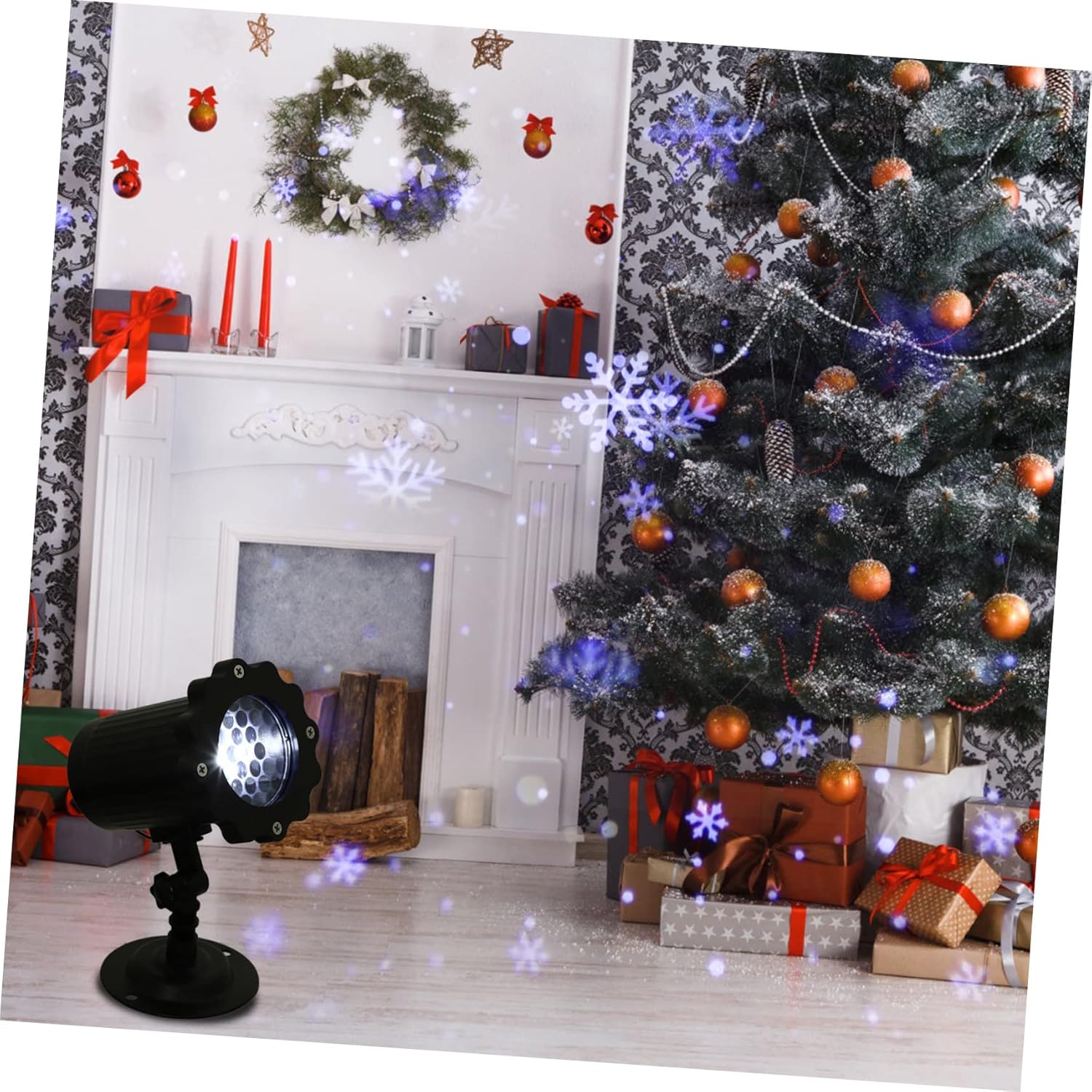 Homoyoyo 1pc Led Snowflake Projector Lamp Decorative Atmosphere Light for Outdoor Christmas Design Easy to Use Compact for Holiday Celebrations