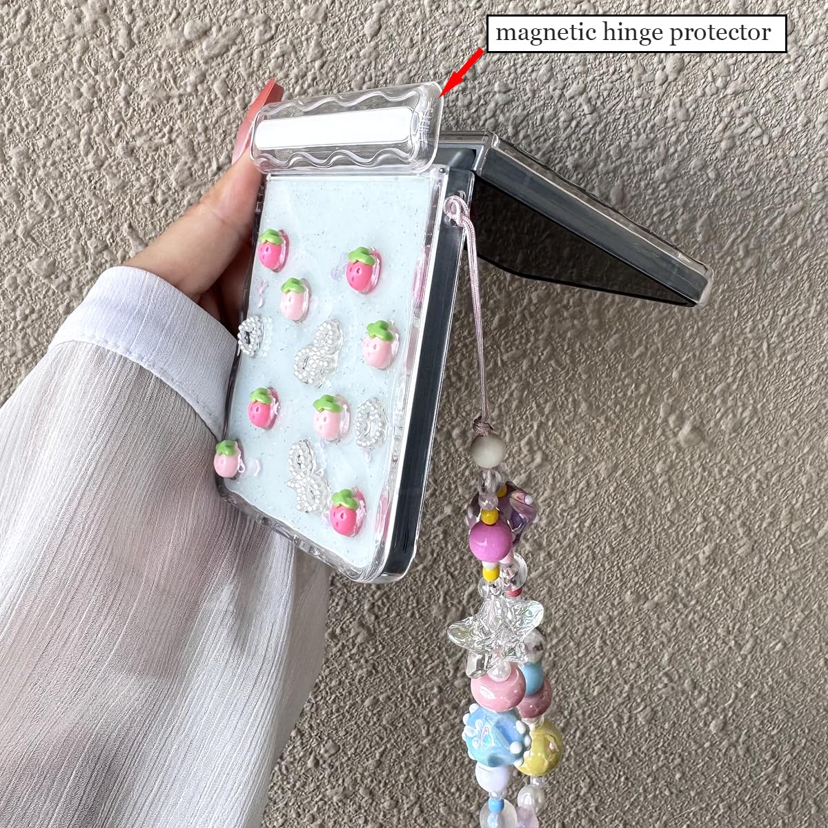 Carino Strap Custodia per Galaxy Z Flip 7 Cerniera Protettiva