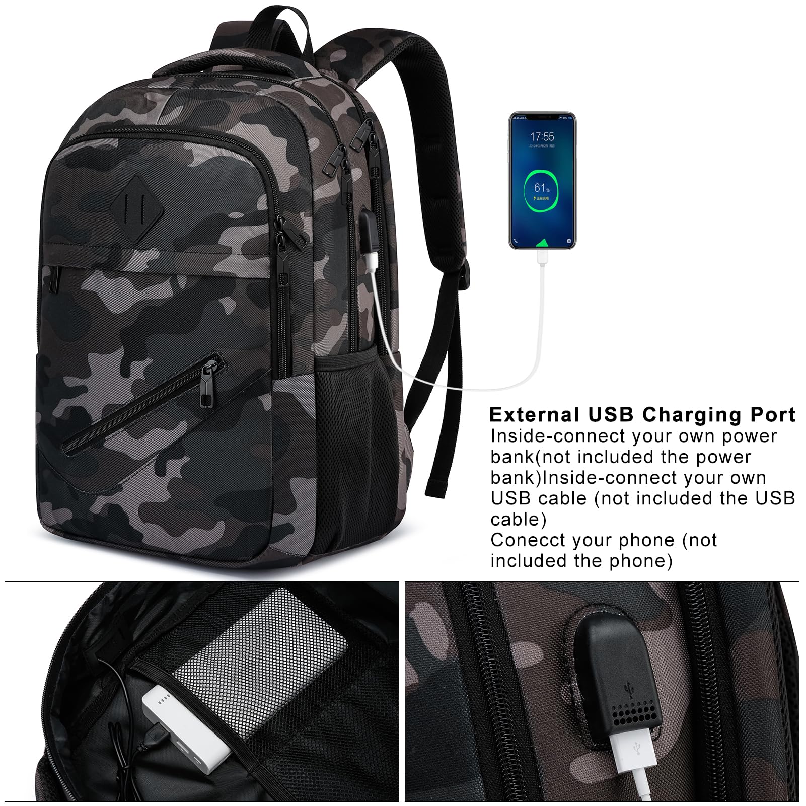 BIKROD Sac à dos P24 pour ordinateur portable 15,6"