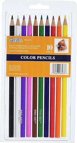 Pro-Art 033307200 - Juego de 10 lápices de colores, multicolor