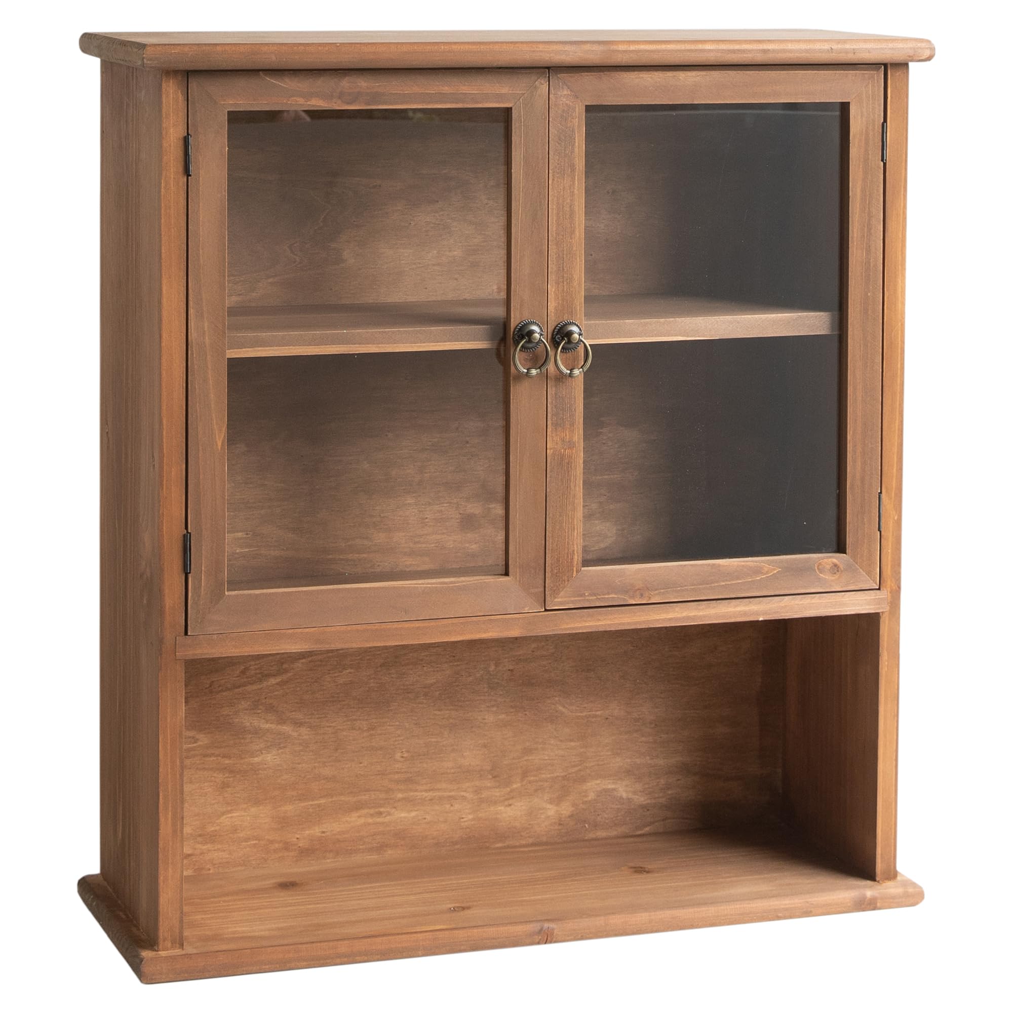 COLLECTIVE HOME - Storage Cabinet, 24" Wall Organizer Cabinet, Solid Wood Bathroom Cabinet with 2 Door, Already Assembled, 22 x 8 x 24 Inch