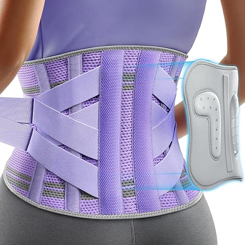Soporte de espalda para mujeres con sistema de soporte 9X, soporte lumbar ergonómico para aliviar el dolor, diseño de malla transpirable con