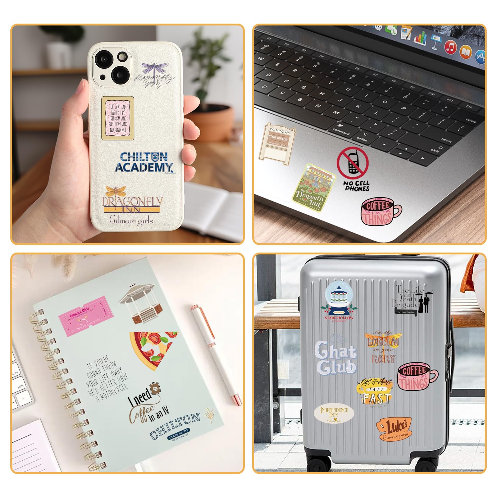 52Pcs Gilmore Girls Stickers Pack, Waterproof Vinyl Stickers, Aesthetic Decals Laptop Sticker - Image 4