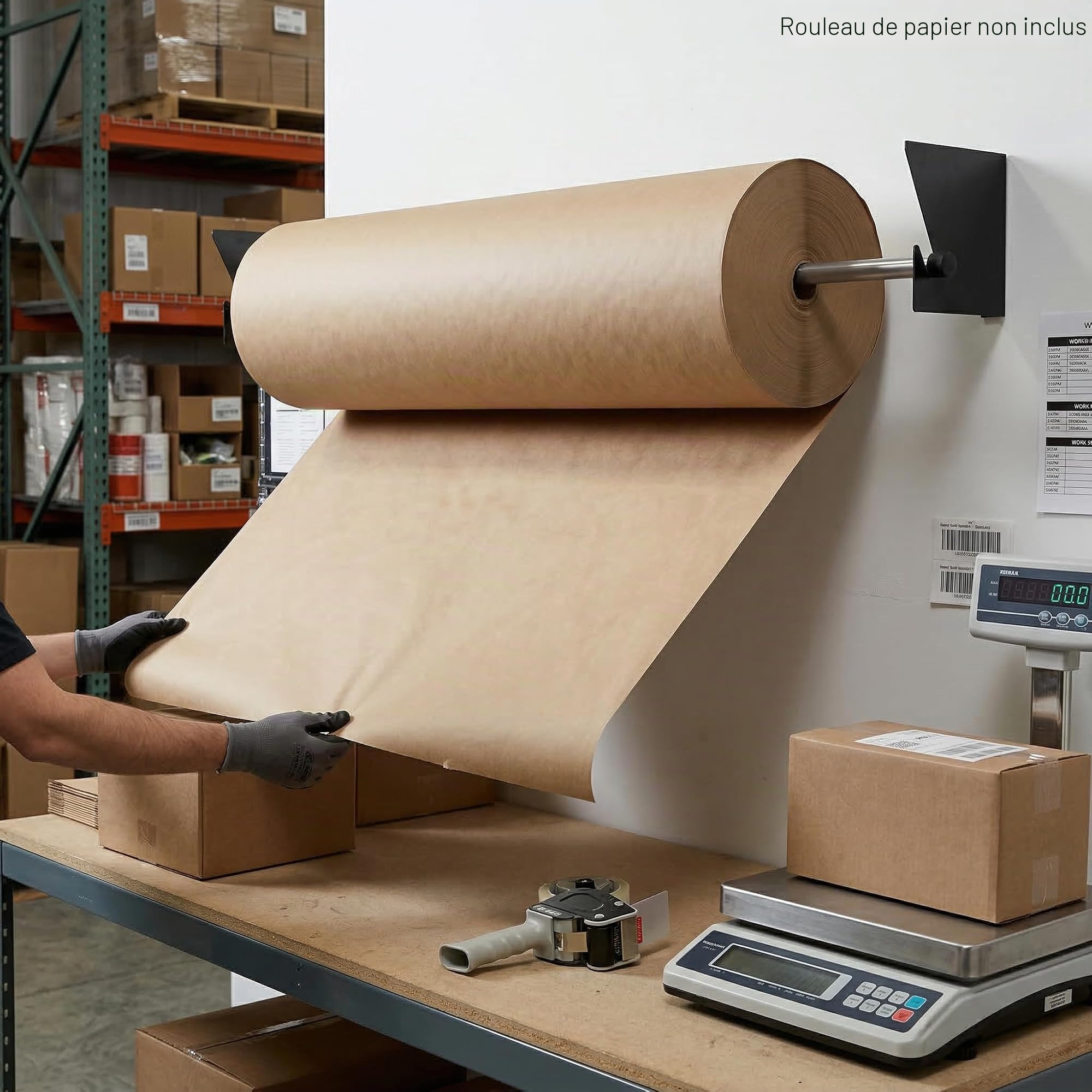 Support Mural pour Rouleau – Longueur réglable de 152,4 cm (71,1 à 152,4 cm)