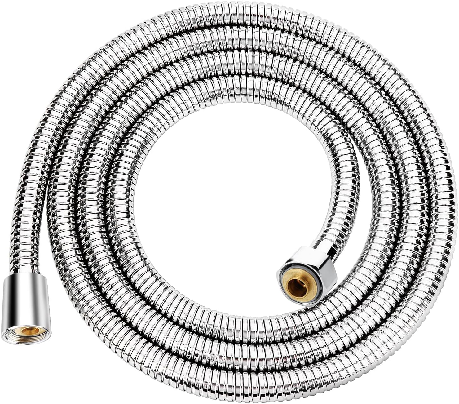 Shower Hose 1m, 39" Chrome Stainless Steel Shower Pipe, Anti Kink and Leakproof, Short Shower Cable, Easy DIY Replacement