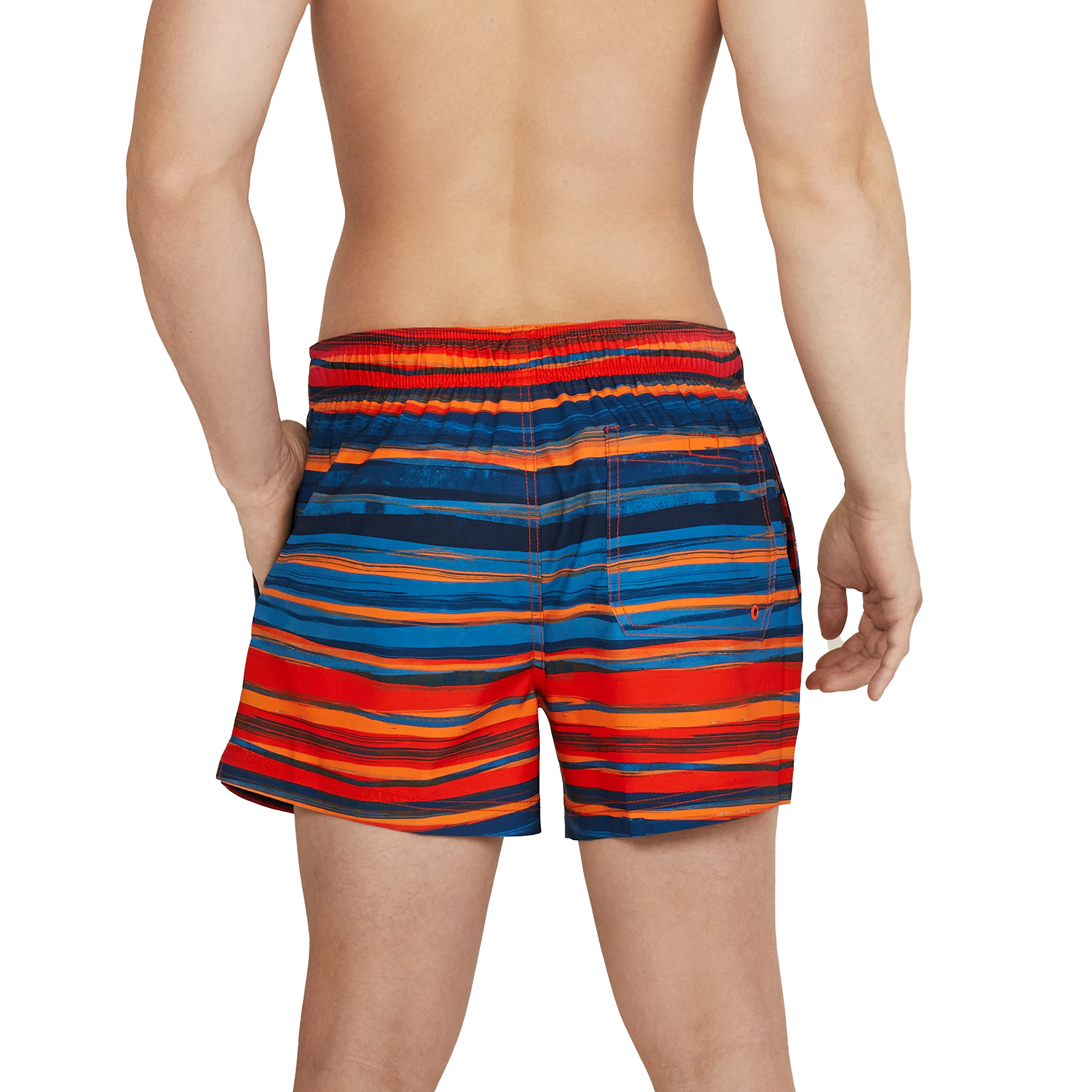Speedo Redondo Corto A Rayas Bañadores Ajustados para Hombre