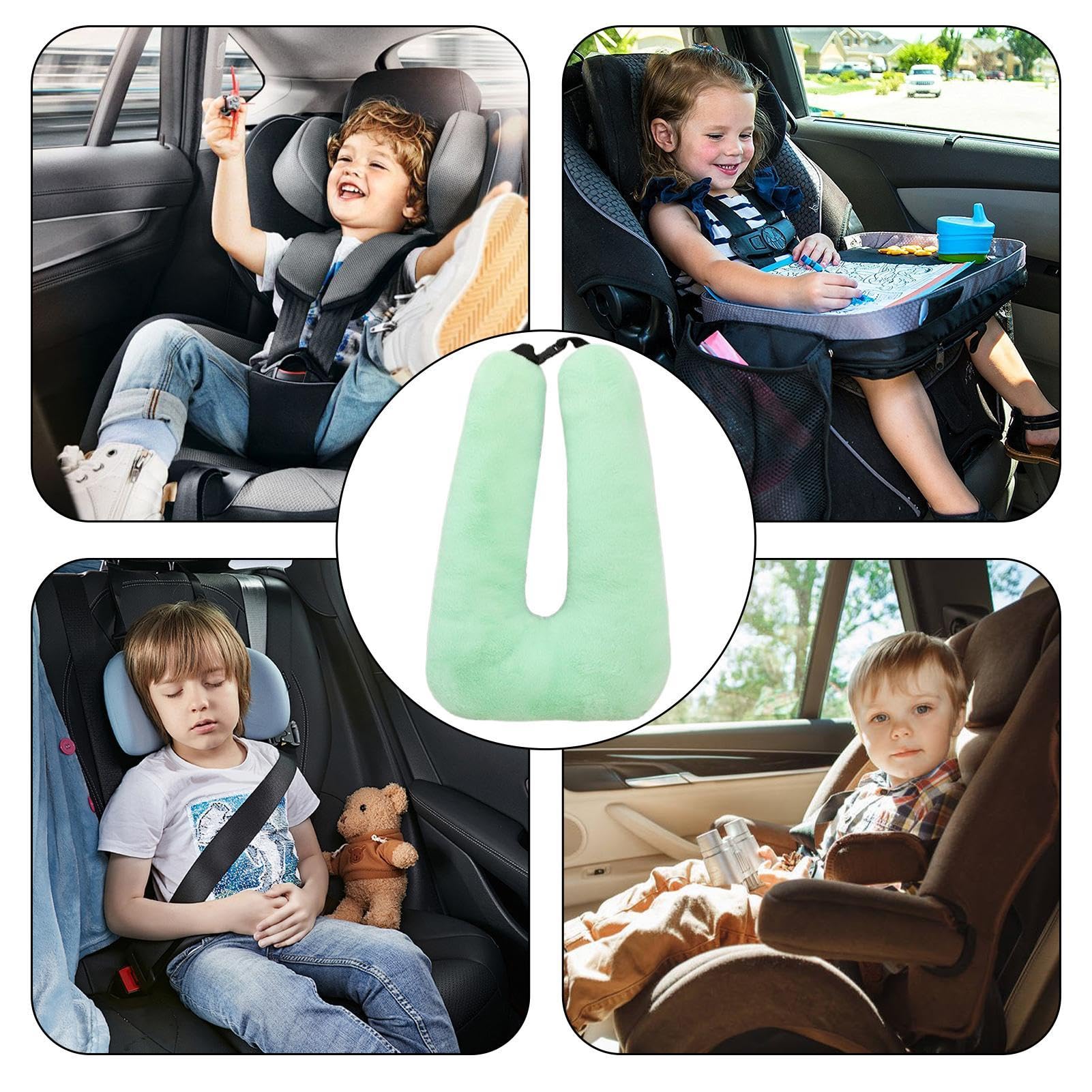 Cuscino da viaggio per bambini, morbido cuscino per dormire a forma di U, per adulti, leggero, rimovibile, per dormire, collo, poggiatesta e cintura di sicurezza, strumento per adulti e bambini | Cuscini Da Viaggio Ergonomici Supporto Collo E Corpo Poggia