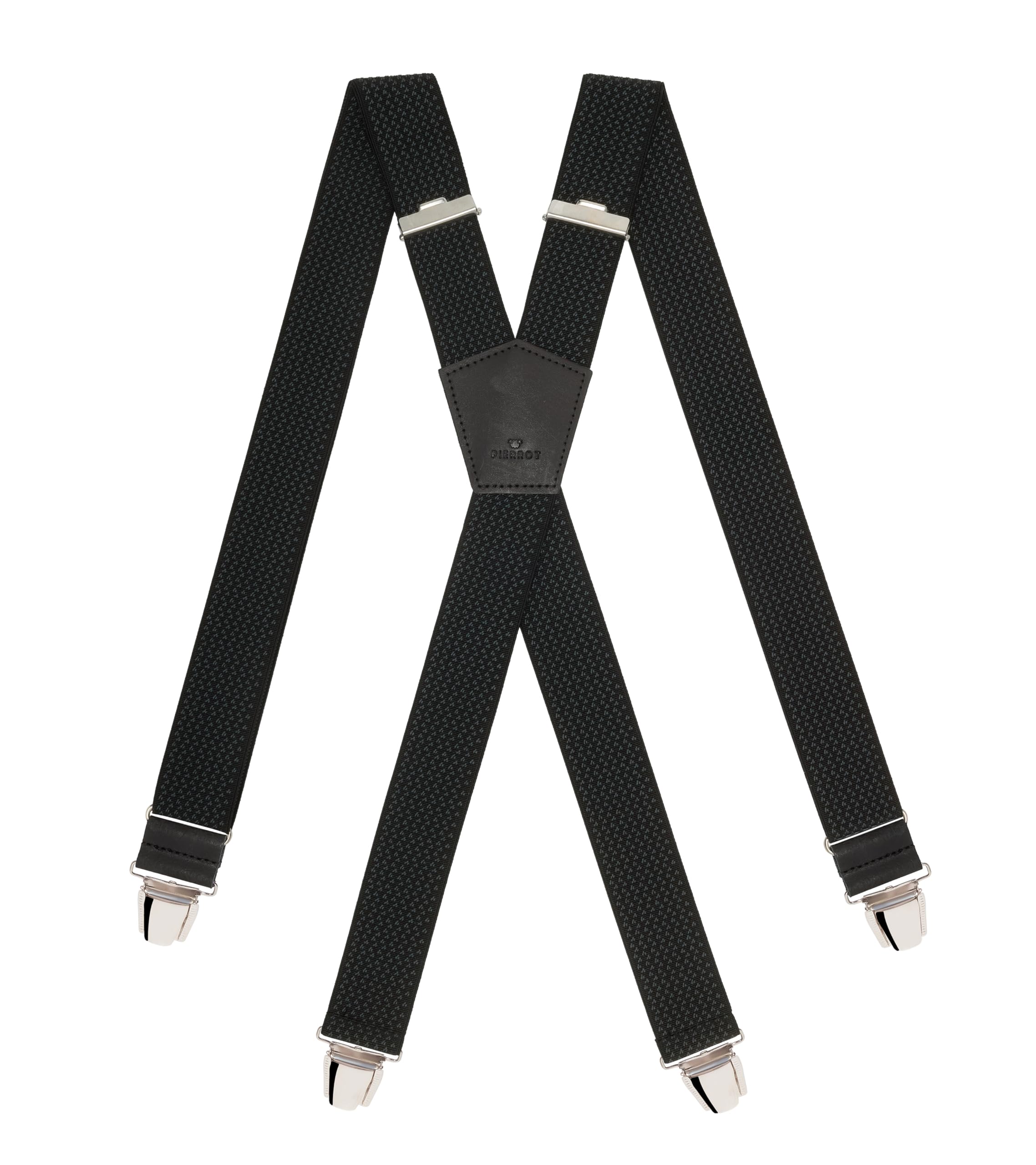PIERROT Tirantes Premium para Hombre - Elástico Reforzado, Acabados de cuero y Clips Extra Fuerte - Garantía de por vida - Tirantes para Pantalones - Una Talla Para Todos