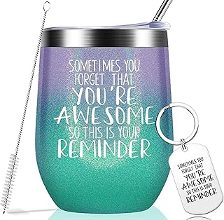 Sometimes You Forget That You are Awesome - Thank You Gifts, Funny Birthday Cup Inspirational Gifts for Women, Men, Cowork...