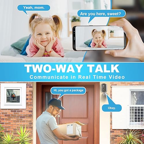 Miniatura 4 de Cámaras para seguridad en el hogar, cámaras de seguridad HD inalámbricas para exteriores, foco de detección de movimiento AI, alarma de sirena,