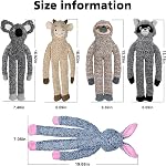 No Stuffing Dog Toys for Large Dogs, 5 Pack Squeaky Crinkle Interactive Dog Animals, Plush Teething Toys to Keep Them Busy, Cute Funny Dogs Gifts for Small Medium Large Breed