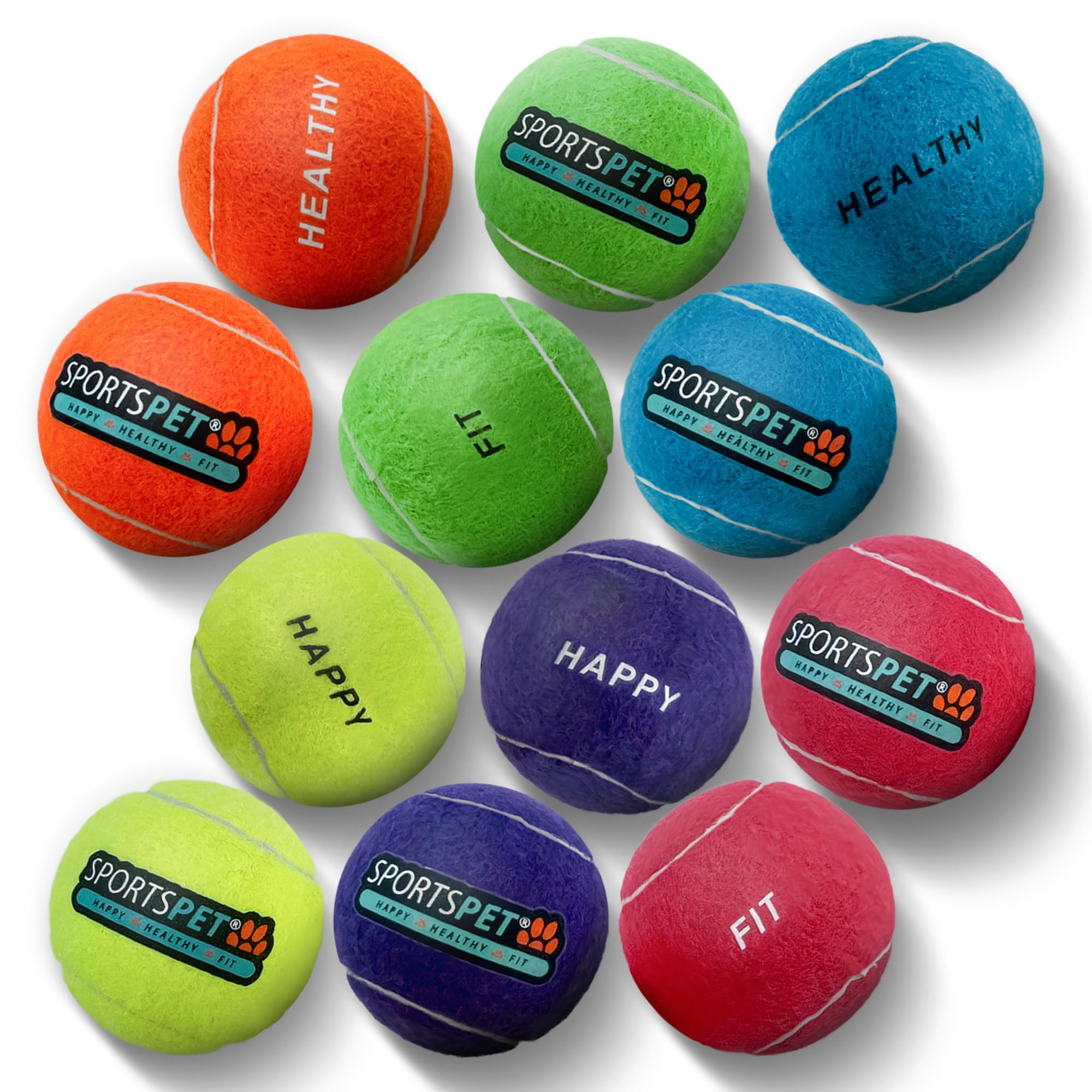 SPORTSPET Tennis Balls for Dogs Made from Natural Rubber, Durable, Non-Abrasive, Pressureless Dog Tennis Balls - Image 2