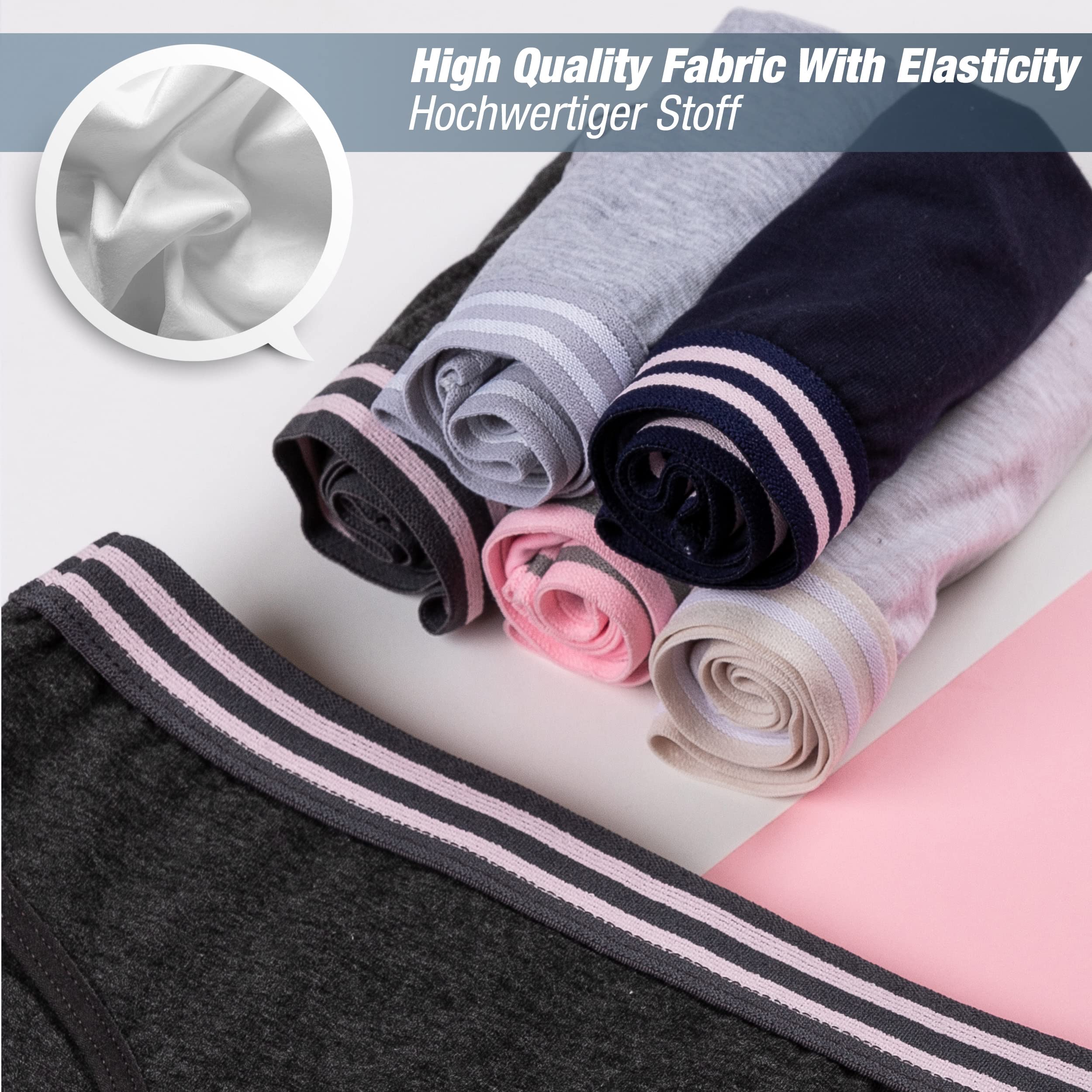 LOREZA ® 10 Braguitas de algodón para niña - Material cómodo y Suave - con Diferentes Motivos