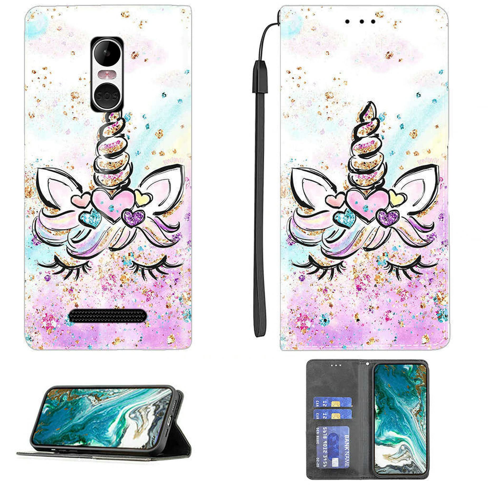 Aroepurt Case for brondi Amico Smartphone XS Case Compatible with brondi Amico Smartphone XS Phone Case Cover PU Leather Kickstand Magnetic Wallet Case CPT3