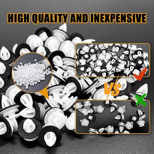 Miniatura 6 de 50 clips de retención para panel de puerta de 0.354 in con anillo de sellado #51411973500 compatibles con BMW 320i 325Ci 325i 325xi 328Ci 328i 525i