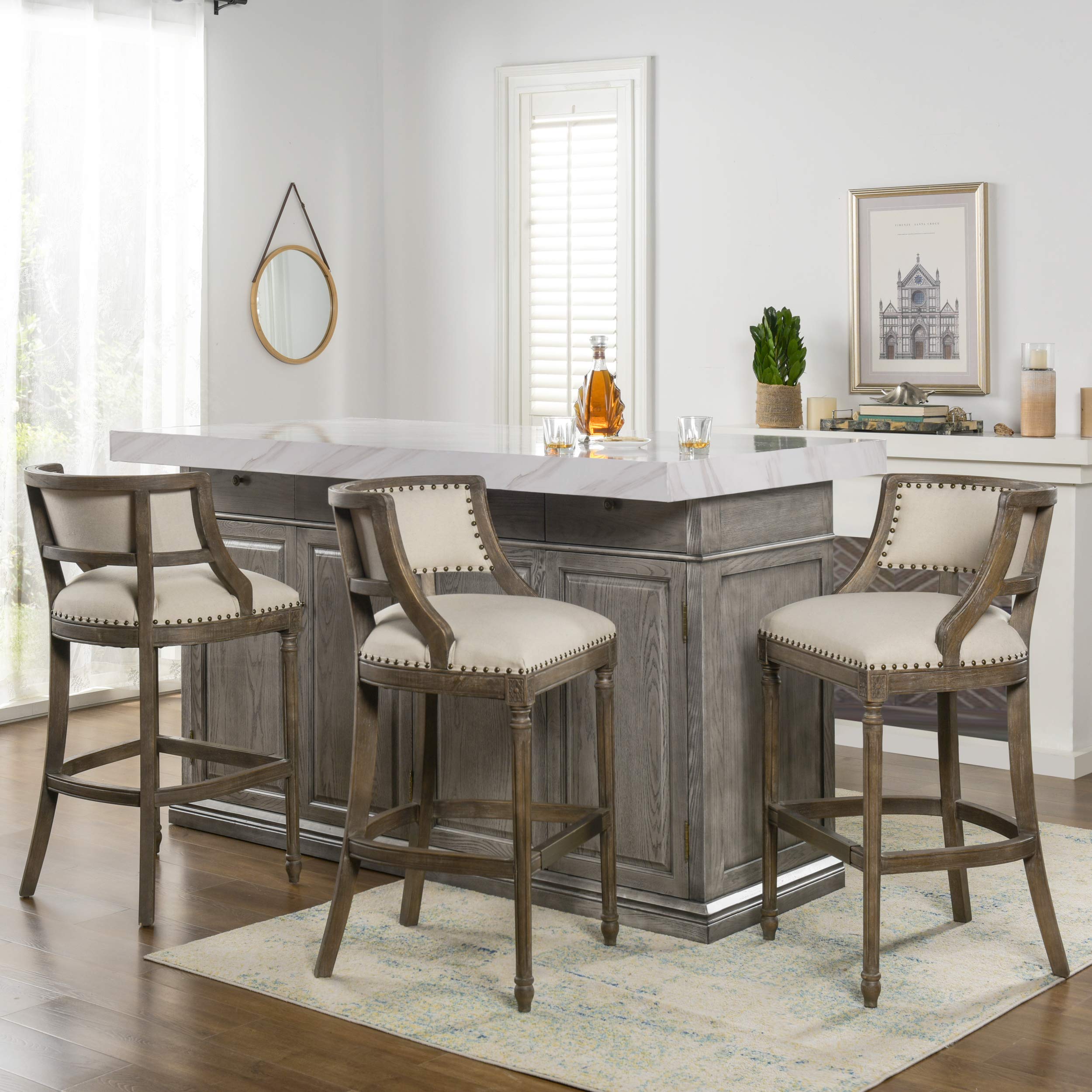 Amazon.com: Jennifer Taylor Home Paris 30.5” Farmhouse Bar Stool