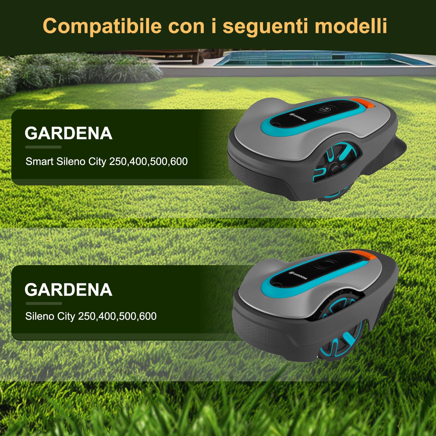 【Taglio Più Efficiente】 Dischi Lama + 6 Pezzi Compatibili con Gardena Sileno City 400 600 / McCulloch ROB S400 S500 S600 S800, Disco Lama per Robot Tagliaerba