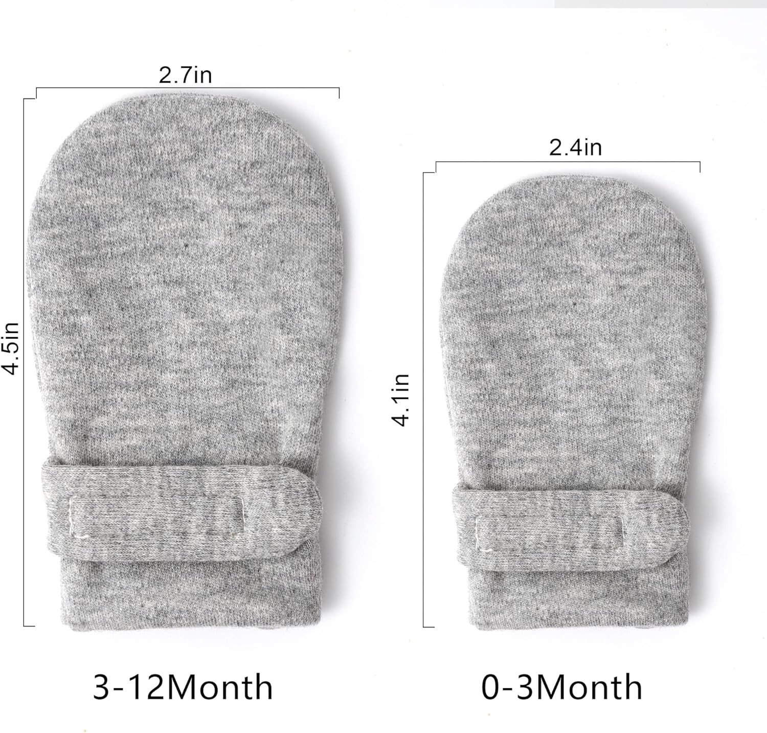 Newborn Baby No Scratch Mittens Stay On, 100% Cotton Breathable, Adjustable Infant Gloves for Baby Boys Girls Mittens - Image 6