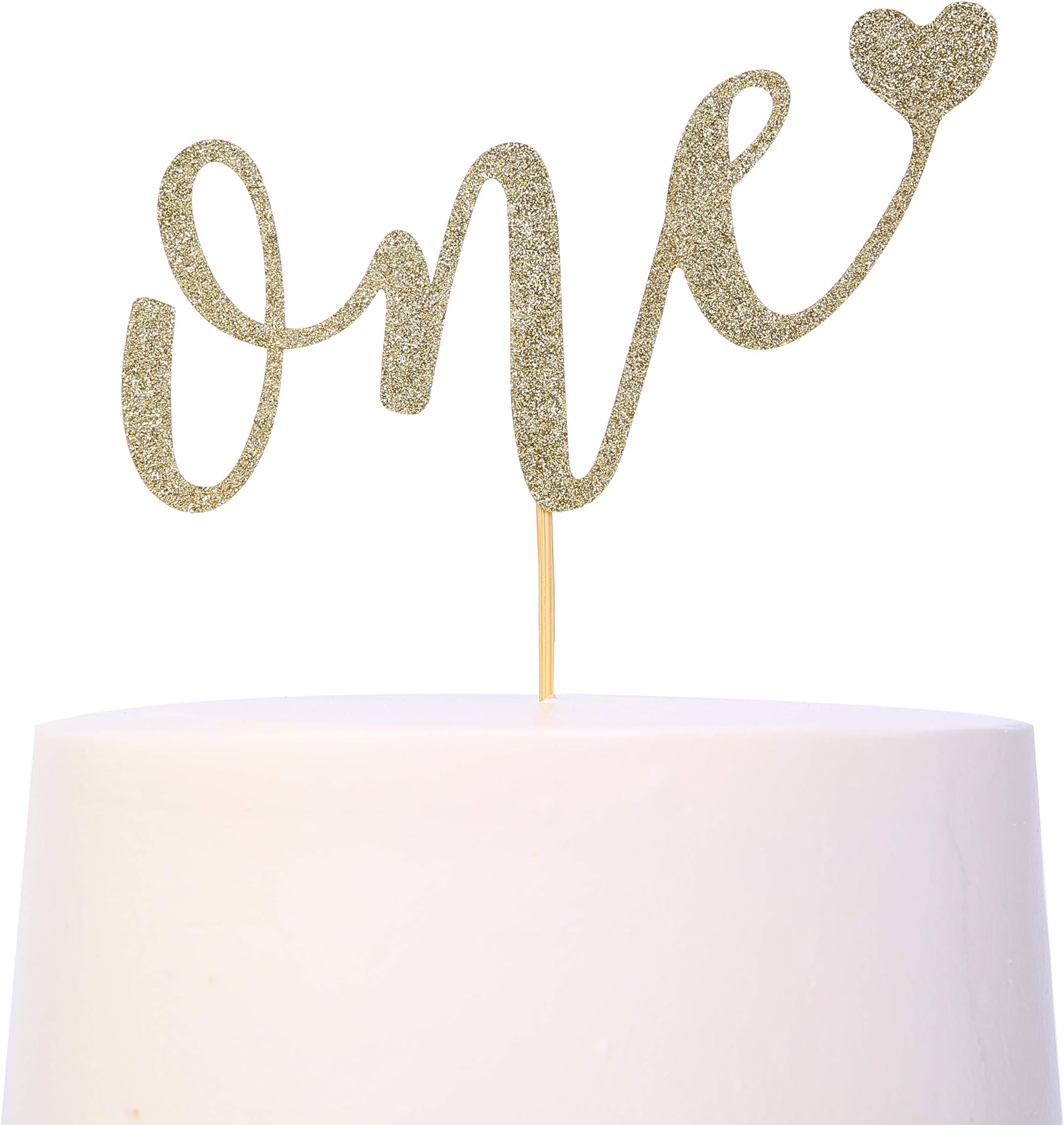 Cake Topper For 1st Birthday - Smash Cake Topper, Birthday Cake For Photo Booth Props, Glitter Cake Decorating Supplies, First Anniversary,ONE' Birthday Cake Bunting Flag (1st Birthday Cake Topper)
