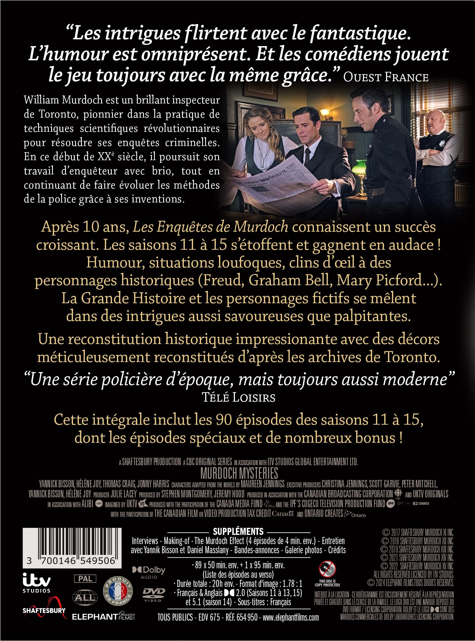 [Elephant Films] - Les Enquêtes de Murdoch - L'Intégrale saisons 11 à 15 - Coffret 31 DVD