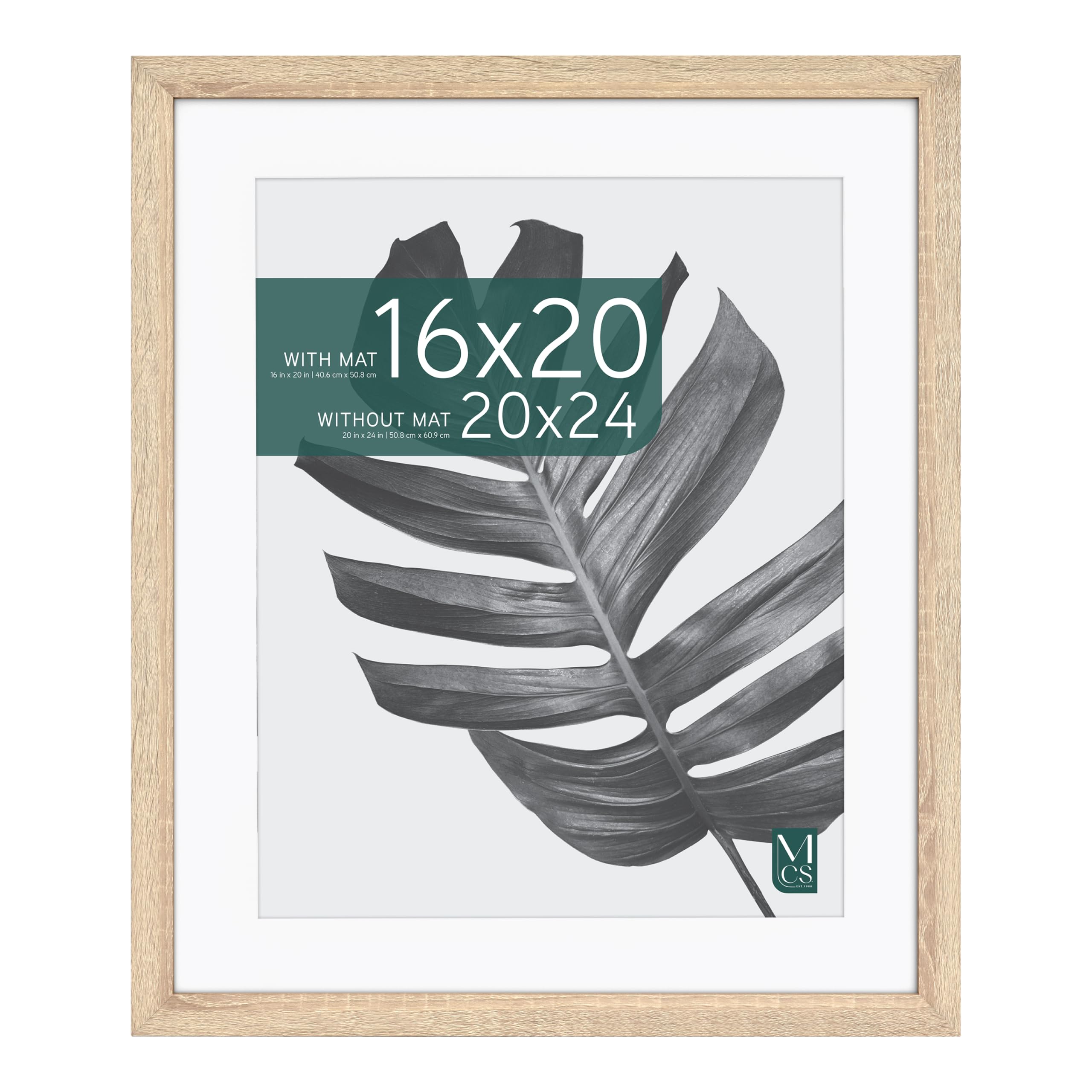 MCS Studio Gallery Frame, 20x24 Inch with 16x20 Inch Mat, Wall Art