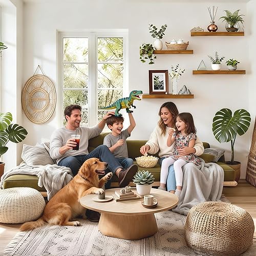 Miniatura 3 de IAE Estantes flotantes de pared de nogal de 16 pulgadas, estantes de baño montados en la pared, estante invisible, estantes flotantes de cocina,