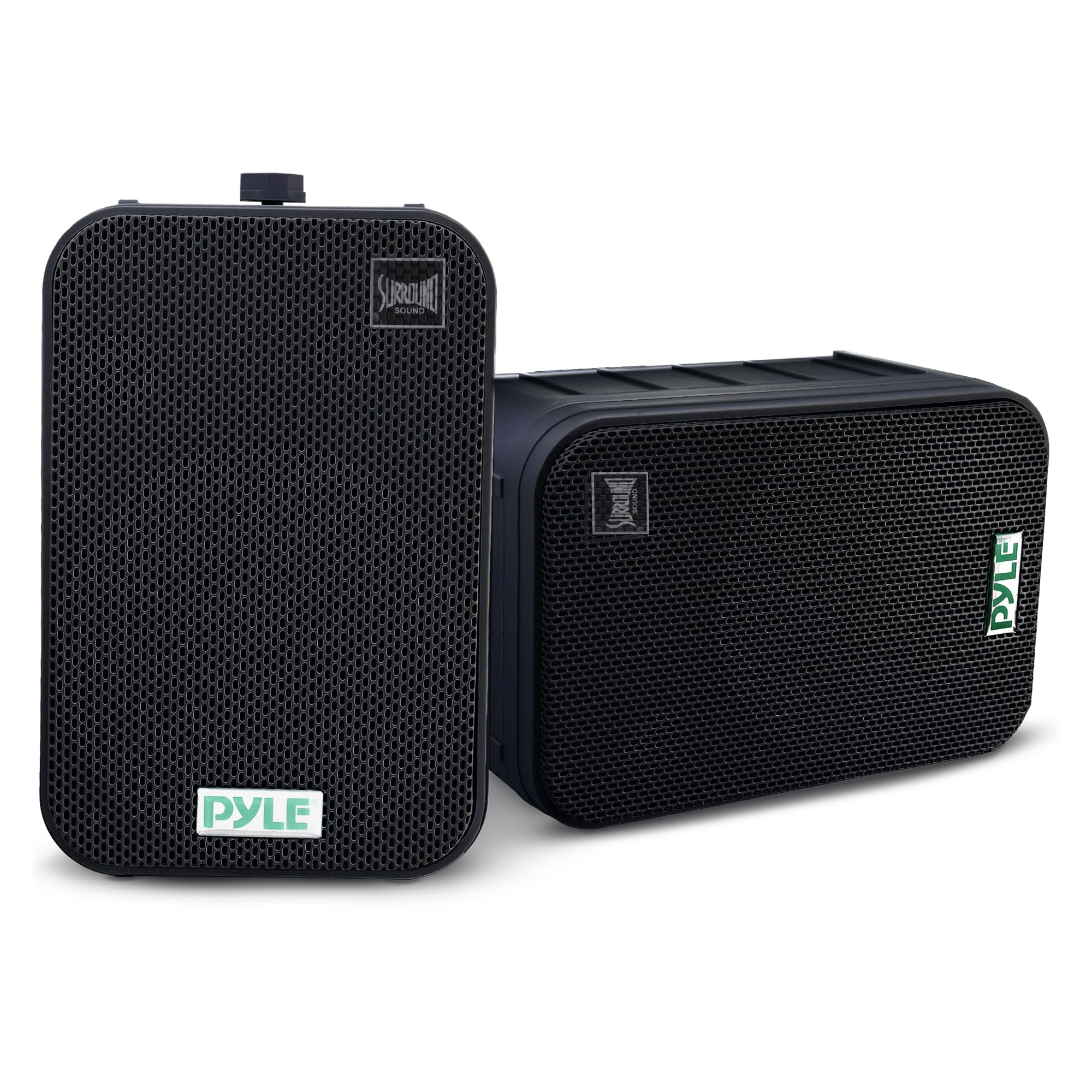 Pyle 2 Way Speaker System Pair - 500W Peak Power 6.5 Inch Passive Weatherproof Wall / Ceiling Mounted - Heavy Duty Universal Mount - Use for Pool, Patio, Indoor, Outdoor (Black)