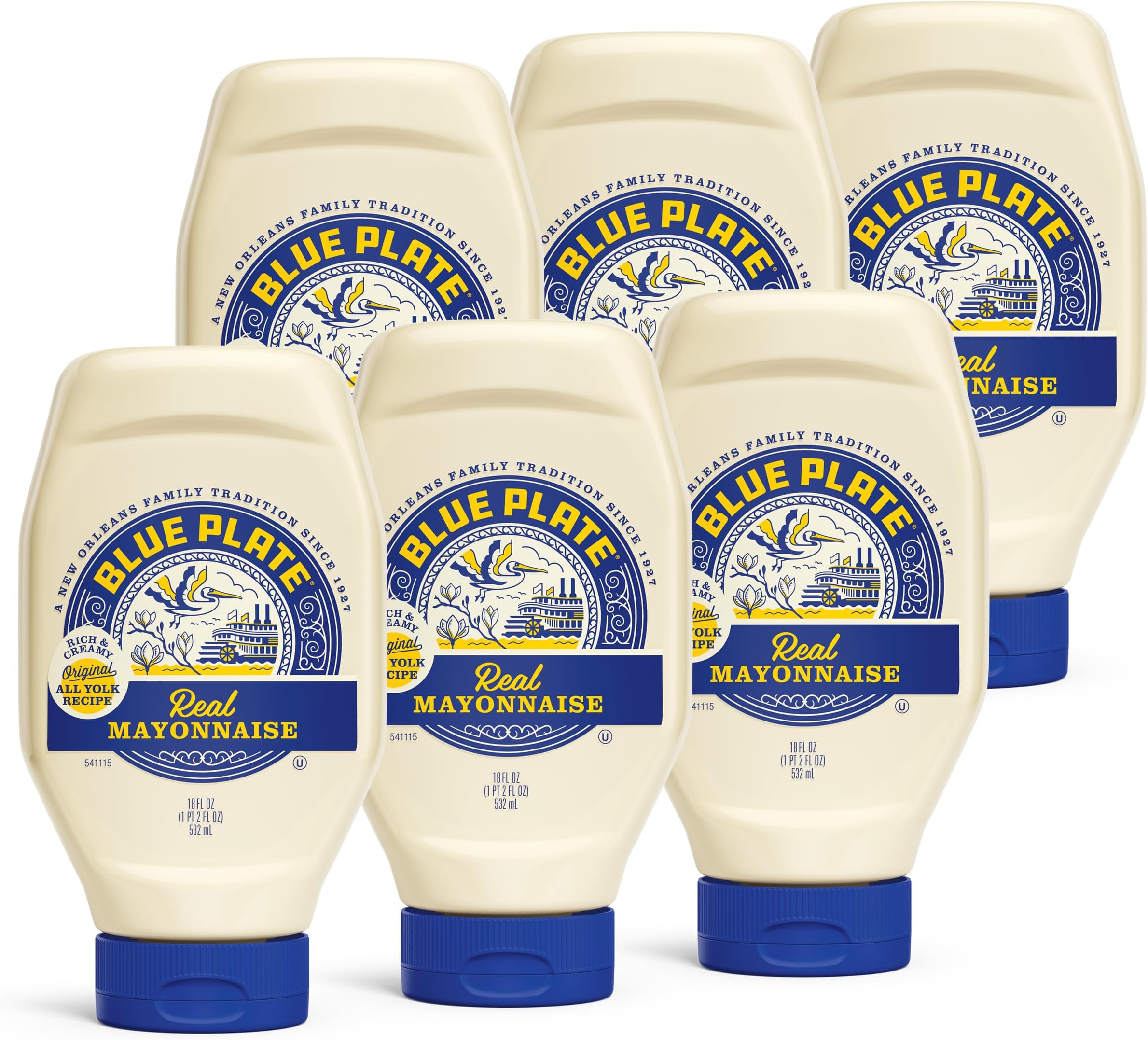 Real Mayonnaise, 18 Fl Oz Squeeze Bottle (Pack of 6)