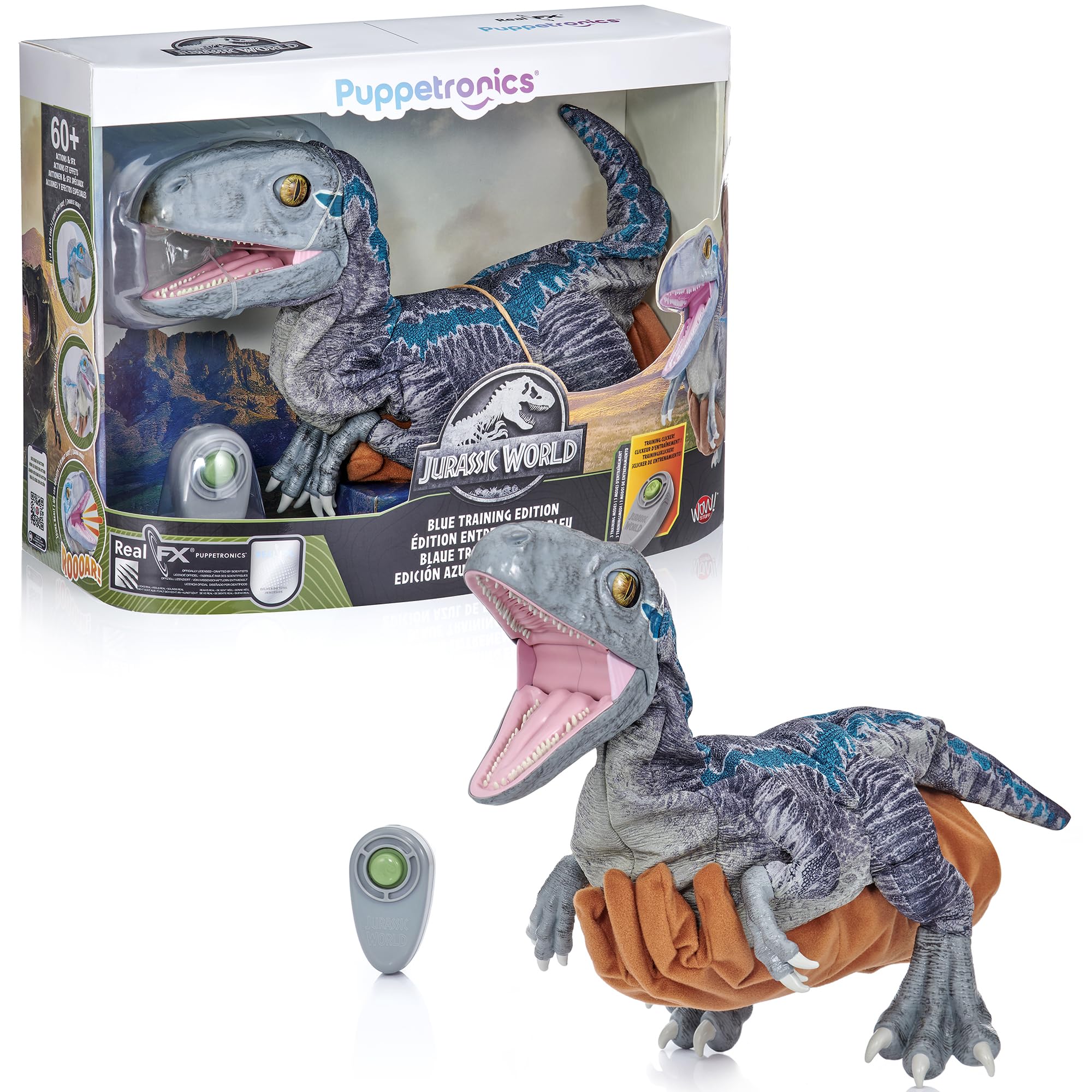 Jurassic World Blue Raptor Puppetronic - Interactive Dinosaur Toy -1
