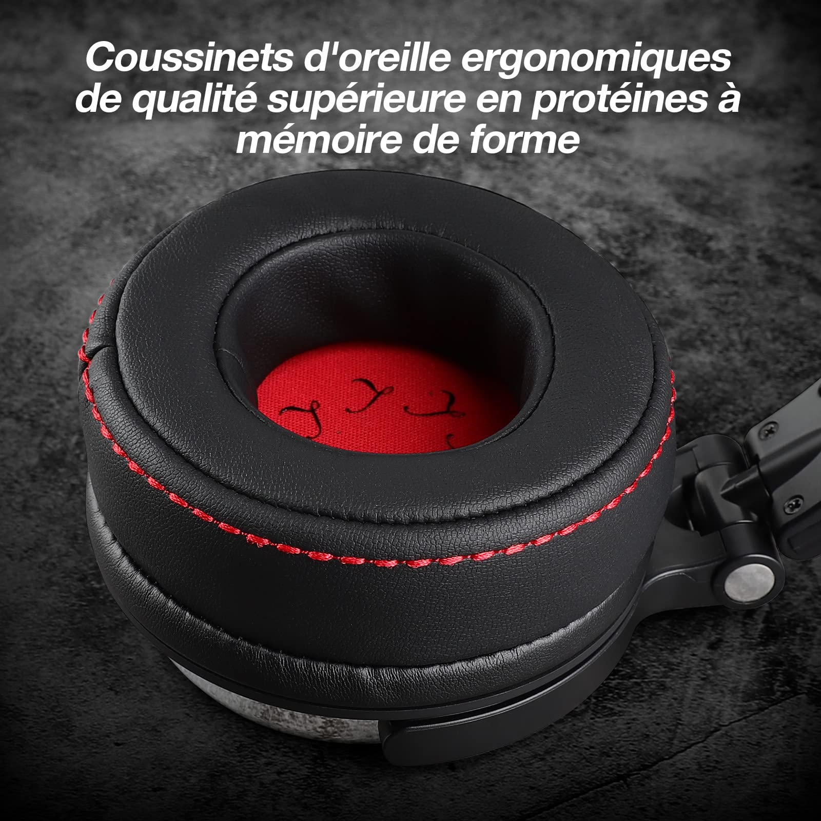 OneOdio Auriculares DJ Studio sin adaptador para monitoreo y estuche giratorio de 90 ° Negro