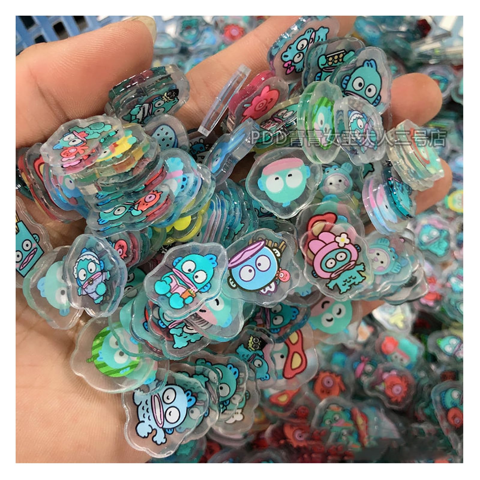 Amazon.co.jp: ハンギョドン デコパーツ アクリル素材 約100枚入り 2cm