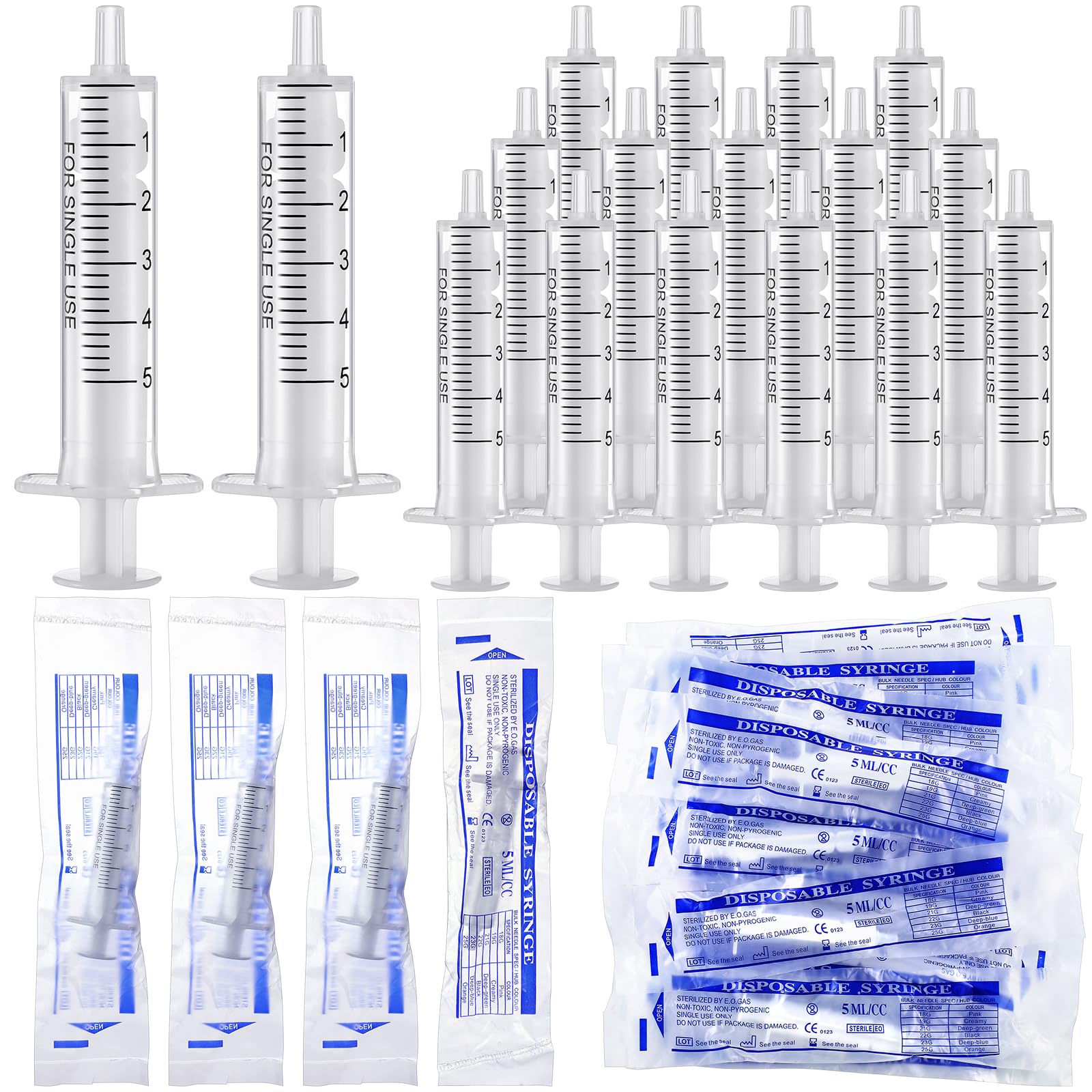 Geiserailie 100 Pcs Plastic Syringe No Rubber Plunger Oral Syringes Without Needle Measuring Luer Slip Tip Syringe for Kids Children Liquids Refilling Scientific Labs(10 ml) (Pack of 4) — Amazon image 7