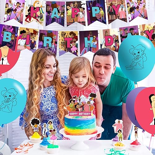 Miniatura 7 de Suministros de fiesta de cumpleaños familiar orgullosos decoraciones de fiesta familiar orgullosas con pancarta de feliz cumpleaños para pasteles